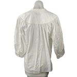 Ralph Lauren POLO  Women's White V-neck 3/4 Balloon Sleeve Shirt Blouse Top Sz 10 Photo 2