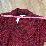 Chico's  Red Allure Tweed plaid Blazer cardigan sweater Photo 9