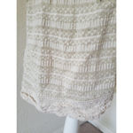 Miami  Women’s Medium M Cardigan Cream Lace Open Front 3/4 Sleeves Knit Photo 4