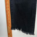 Loft High Waist Straight Crop Jeans Women’s size 28/6, Black with Frayed Hem Photo 11