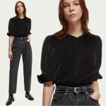 Scotch & Soda SCOTCH & SODA VELVET RUCHED TOP Size Medium Photo 5