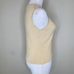 Tan Ribbed Sweater Set Shell and Zip Front Cardigan Sz Small Photo 4
