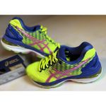 ASICS Gel-Nimbus 18 Neon Yellow/Blue Size 6.5 Lace Up Logo New T650N Photo 7