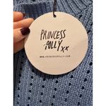 Princess Polly  Blue Peachyo Sweater Oversized Balloon Sleeves Sheer Knit S/M NWT Photo 5
