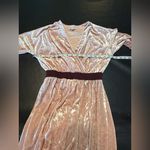 Eva Mendes velvet peach wrap dress size XS Pink Photo 8