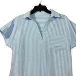 Cupshe  NWT blue white striped short sleeve‎ mini tunic dress S Photo 3