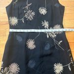 Vintage Harold's Black Floral Silk Maxi Dress Soze 6 Photo 4