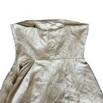 Monique Lhuillier ML x BHLDN Women’s Mallory Jaquard White Strapless Mini Dress Photo 7