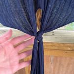 Free People  Up And Away Embroidered Top In Indigo Blue Size L Photo 5