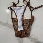 SheIn Sexy Leopard Print Halter Triangle Bikini Set Womens Small Brown/Gold Swim Photo 8