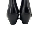 ZARA SRPLS Limited Edition Black Leather Cowboy Boots Size 40 EU 9 US Photo 9