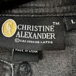 Vintage Christine Alexander Jean Jacket Swarovski Crystals Full Zip Black Large Photo 2