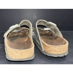 Birkenstock Arizona Cork Sandals Silver Worn Boho Hippie Natural Shoe Leather 40 Photo 7
