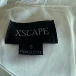 XScape Womens Lace Applique Cocktail And Party Dress in Winter White Size 8 NWT Photo 6