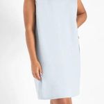 Eloquii  Sky Blue Sheath T Shirt Dress Shoulder Pad Sleeveless Photo 0
