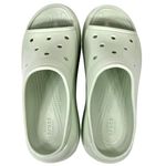 Crocs Crush Platform Slides Sandals High Shine Light Green W11/M9 Chunky Shoes Photo 10
