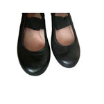 Taryn Rose  Black Leather Mary Jane Wedges Size 6.5 Photo 2