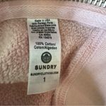 Sundry  Light Pink Gray Star Side Zip Crewneck Sweatshirt Sweater Photo 7