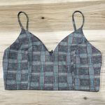 Privy  Privately Privileged Plaid Strappy Tank Crop Top Women’s Large Photo 0