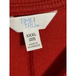 Time & Tru Red Long Sleeve Sweater, XXXL, Size 22 Photo 3