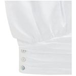 ZARA  Cropped Top Pleated Sleeveless Round Neck Open Sides Poplin Blouse White M Photo 14