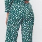 Timeless London Green Polka Dot Long Sleeve Wide Leg Jumpsuit US 16 Photo 1