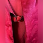 Aidan Mattox NWT  Dark Red Satin Puff Sleeve Off The Shoulder Dress 12 Photo 3