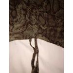 Michael Kors Caftan Top Tunic Size S/M Reptile Sheer Green Swim Cover Brown Ties Photo 4