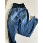 1822 Denim Gap Denim Maternity Jeans Size 26 Distressed Frayed Hem Blue Skinny Photo 4