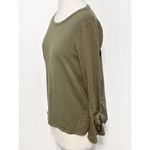 August Silk  Women's Crew Neck Tie Sleeve Pullover Top‎ Olive Green Size Large Photo 4