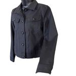 Ralph Lauren  Black Coated Sparkle Denim Jacket Photo 3
