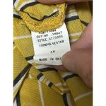 Siren Lily ‎ Women's 1X Yellow Striped Button Down Tunic Shirt Dress Photo 4