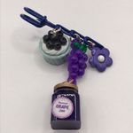 Handmade Charmed Safety Pin Blueberry Grape Floral Blue Photo 1