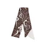 D Logo Brown Cream Satin Ethereal Print Mitzah Scarf Purse handle Tie Hair neck Photo 1