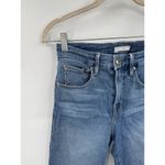 Good American Skinny Jeans Women 6/28 Blue Denim Medium Wash Raw Hem Preppy Photo 6