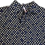 J.Crew  Navy Blue Floral Tunic Popover Cotton Long Sleeve Shirt Women's Size 2 Photo 7