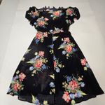 LPA  Button Up Midi Dress in Midnight Roses Medium Photo 11