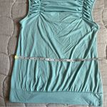 Charlotte Russe Y2K Blue Mint Green Polka Dot Ruched Women's Top Photo 4