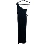 Amanda Uprichard NEW NWOT  X Revolve Conetta One Shoulder Wrap Maxi Gown Black Photo 8