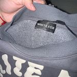 White Fox Boutique White Fox Gray Sweatshirt L/XL Vol. 5 (Last Slide Shows Flaw Tiny Bleach Stain) Photo 5