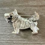 Scottish Terrier Scottie Dog Brooch Blue Photo 1
