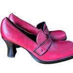Vintage New Tothemax Red/Burgundy Chunky Block Heel Square Toe Y2K 90s size 8 Red Photo 4