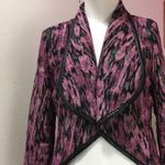 Esley PINK PATTERN BLAZER WITH LEATHER PIPING Photo 0