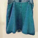BDG Urban Outfitters Sz 2 Blue Denim Jumper Dress Y2K Silver Zip Ring Photo 5