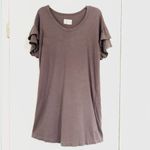 Current/Elliott Current Elliot Mauve Ruffle Roadie Tshirt Dress Photo 2