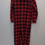 Holiday home red plaid winter matching one piece pajamas Photo 3