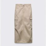 ZARA  Beige Cargo Cotton Skirt. Size S  Photo 1