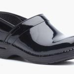 Dansko Black Patent Professional Nursing Clogs Shoes ~ Women's Size 38 Photo 1