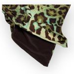 Linda Segal ⌘ Braided Belt Plunging Neckline Top ⌘ Chocolate Mint Leopard ⌘ L ⌘ Brown Size L Photo 8