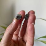 Kendra Scott Black Druzy Stud Earrings Sparkle Gemstone Statement Boho Chic Goth Photo 1